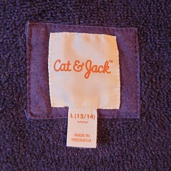 Cat & Jack Hooded Full-Zip Up Uniform Cardigan Sweater, Girls 12/14, Navy Blue - Picture 6 of 7